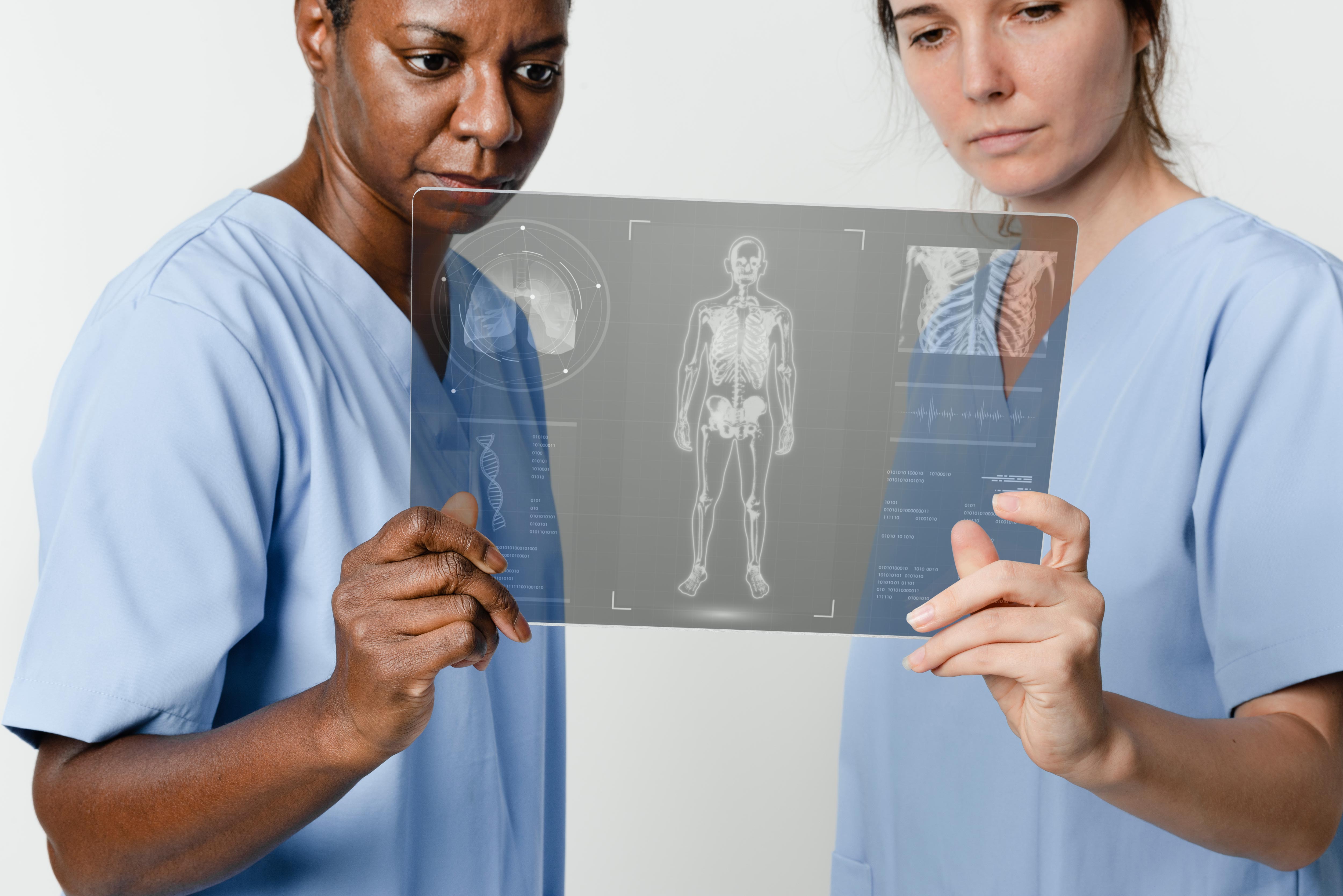 doctors checking medical testing digital tablet